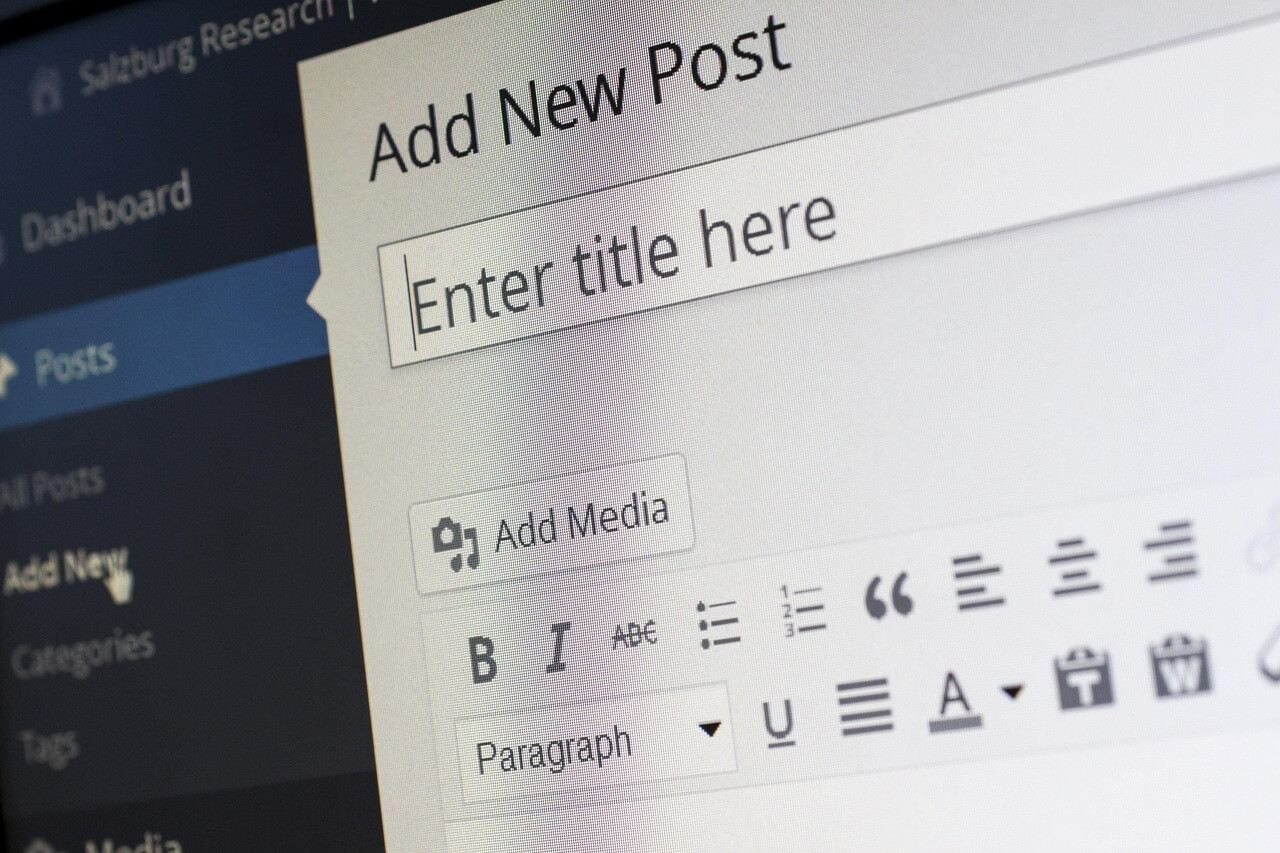 Panneau d'administration Wordpress